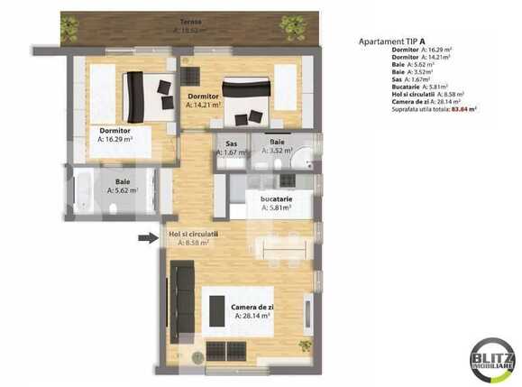 Apartament de vânzare 3 camere Bună Ziua - 7632AV | BLITZ Cluj-Napoca | Poza10