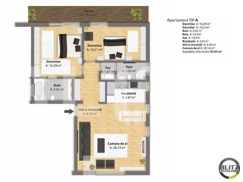 Apartament de vânzare 3 camere Bună Ziua - 7632AV | BLITZ Cluj-Napoca | Poza10