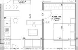 Ultimul disponibil! Apartament 2 camere, 40 mp utili, semifinisat, NOU!