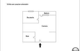 Garsoniera, 29 mp utili,  etaj intermediar, zona Calea Floresti