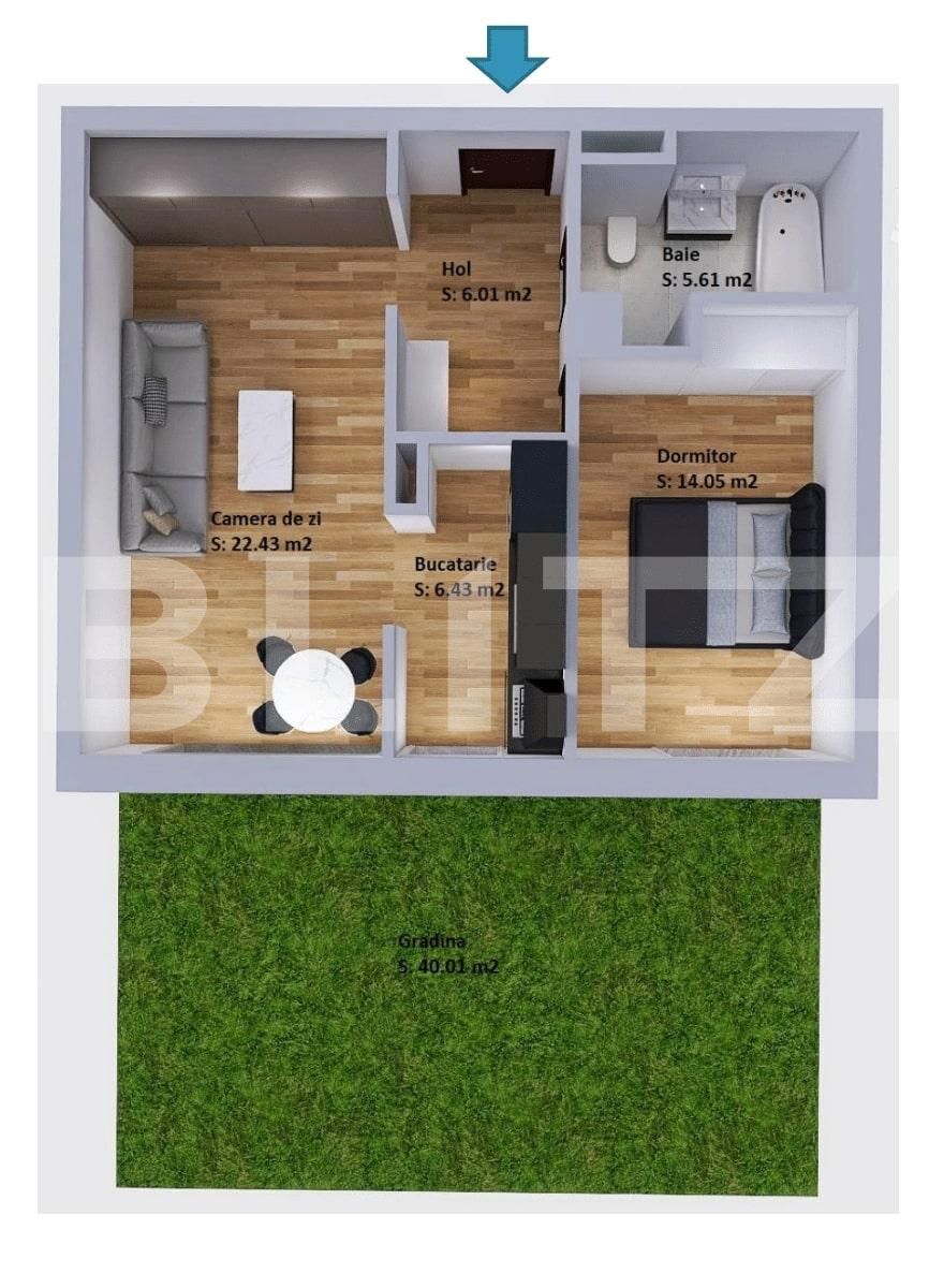 Apartament de vânzare 2 camere Plopilor - 76414AV | BLITZ Cluj-Napoca | Poza1