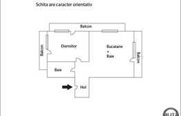 Vanzare apartament 2 camere, 50 mp plus 3 balcoane, zona Eroilor!