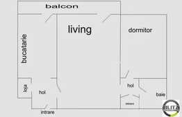 Apartament 2 camere de vanzare, 45 mp utili, zona Al. Vlahuta, cu panorama