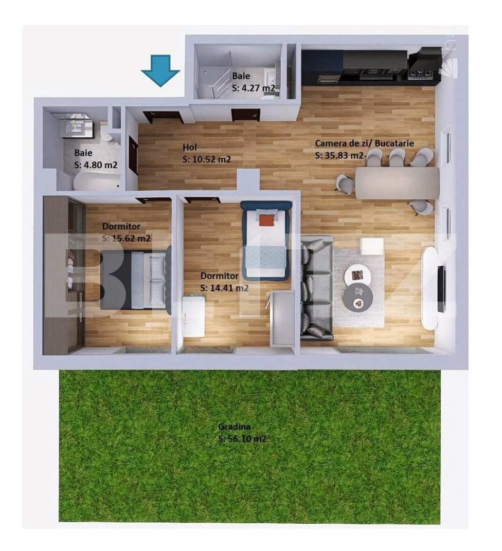 Apartament de vânzare 3 camere Plopilor - 76538AV | BLITZ Cluj-Napoca | Poza1