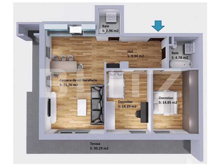 Apartament de vânzare 3 camere Plopilor - 76547AV | BLITZ Cluj-Napoca | Poza1