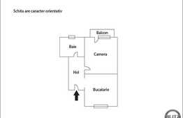 Garsoniera, 24,09 mp, decomandata, zona strazii 21 Decembrie 1989