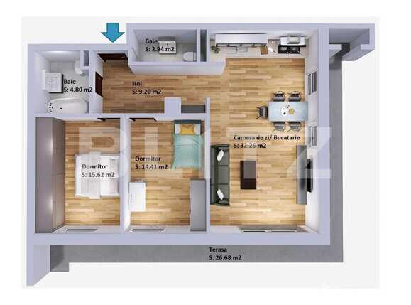 Apartament de vânzare 3 camere Plopilor - 76756AV | BLITZ Cluj-Napoca | Poza2