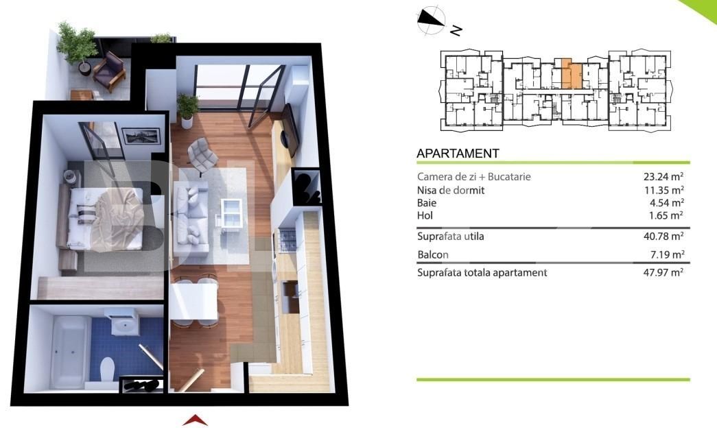 Apartament de vânzare 2 camere Gheorgheni - 76758AV | BLITZ Cluj-Napoca | Poza7