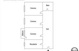 3 camere, decomandat, 51 mp, etaj intermediar, zona strazii Mehedinti