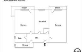 Vanzare 2 camere, 55 mp utili, zona Kaufland, cu boxa si garaj pentru 2 masini