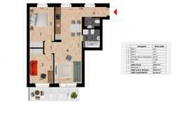 Apartament 3 camere, 60 mp, etaj intermediar, zona Golden Tulip