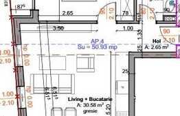  Apartament 2 camere, 51 mp plus logie, zona benzinaria MOL!