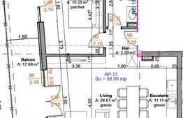 Apartament 2 camere, 59 mp, terasa, optional parcare!