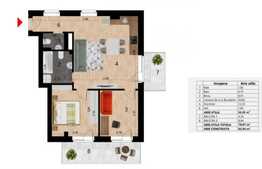 Apartament 3 camere, 57 mp, etaj intermediar, zona Golden Tulip