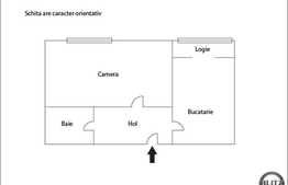 De vanzare 1 camera decomandata,35 mp, Piata Mihai Viteazul, cu loc de parcare