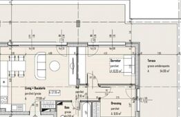 Apartament 3 camere 58m utili + terasa 54m2 , Finisat