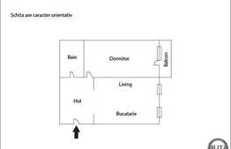 Vanzare 2 camere, 44 mp, balcon inchis, etaj intermediar! Zona strazii Cetatii!