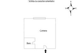 Garsoniera confort 3 cu baie privata, zona Auchan Iris