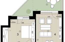 Apartament 2 camere, grădină 28 mp, zona The Office