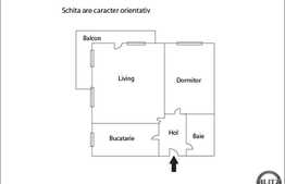 Vanzare 2 camere, 54 mp utili, decomandat,  zona sensului giratoriu