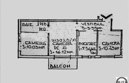 3 camere de vanzare, 61.15 mp utili, zona Fantanele, cu boxa si parcare