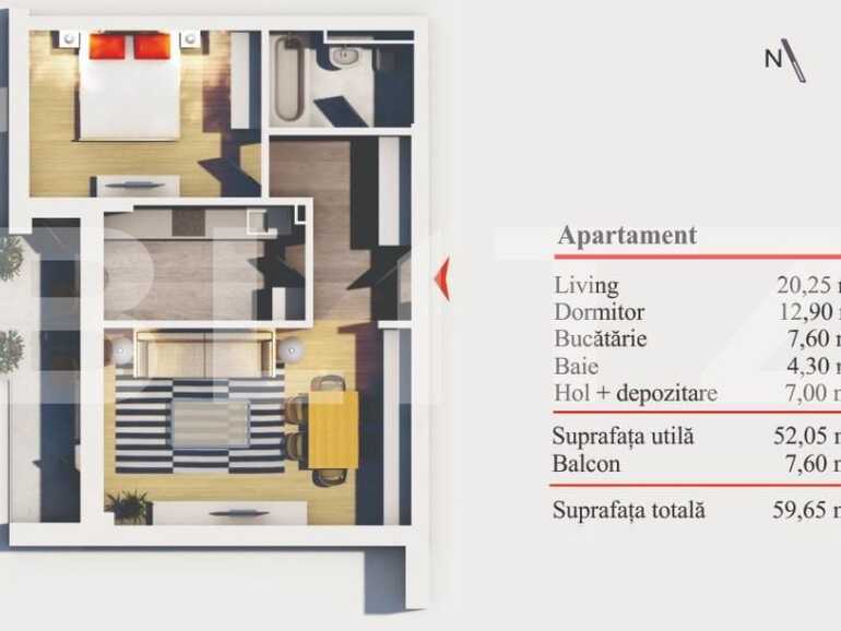 Apartament de vânzare 2 camere Borhanci - 78013AV | BLITZ Cluj-Napoca | Poza1