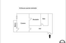 Vanzare apartament 1 camera semidecomandata, 30 mp utili, zona centrala