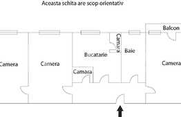 Apartament 3 camere, 60 mp, balcon, etaj intermediar, zona Horea