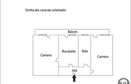 Vanzare 2 camere, 55 mp utili, 12 mp balcon, zona nou dezvoltata!