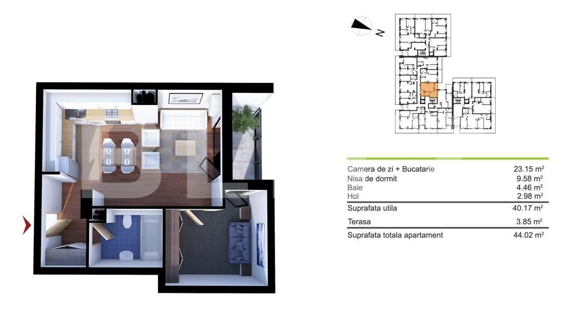 Apartament de vânzare 2 camere Gheorgheni - 78528AV | BLITZ Cluj-Napoca | Poza1