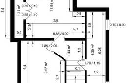 Vanzare apartament 3 camere, la casa, pe 2 nivele P+M, 67 mp utili