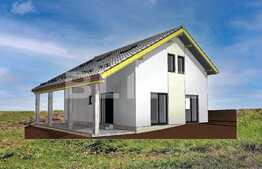 Casa individuala de 126 mp utili, 425 teren, terasa acoperita 31 mp, utilitati, Corusu!