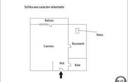 Vanzare apartament la mansarda inalta, 1 camera, 40 mp,zona Teilor! Semifinsat!