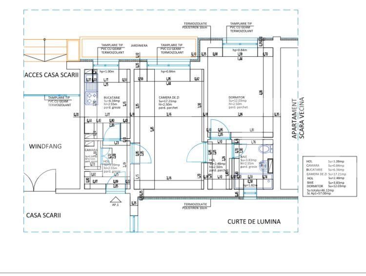 Apartament de 2 camere, 46 mp, zona ITC, în apropierea Bd. Vlahuță