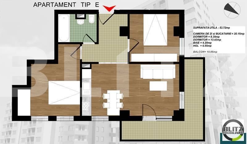 Apartament de vânzare 2 camere Semicentral - 798AV | BLITZ Cluj-Napoca | Poza2