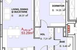 Apartament cu 2 camere, semifinisat, zona Iulius Mall 