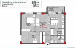 Apartament de 3 camere, 70 mp, Parcare,  Zona Cetatii