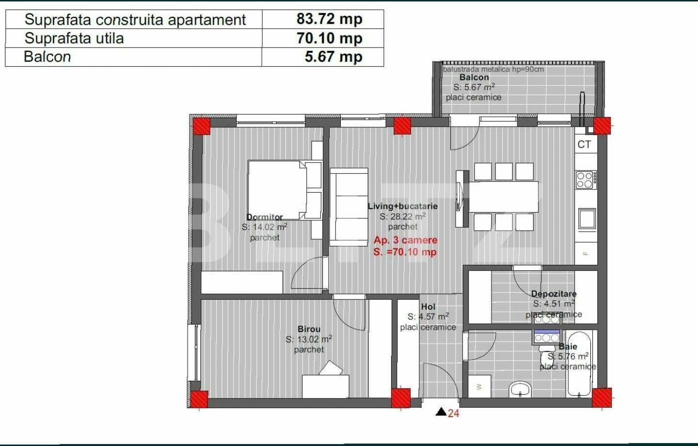Apartament de vânzare 3 camere Floreşti - 80048AV | BLITZ Cluj-Napoca | Poza2