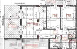 PONT !Apartament 3 camere semifinisat, parcare, 82 mp ,terasa 32 mp ,zona Stejarului !