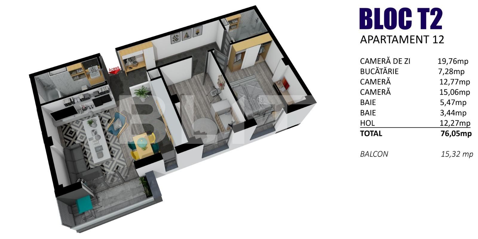 Apartament de vânzare 3 camere Floreşti - 80166AV | BLITZ Cluj-Napoca | Poza2