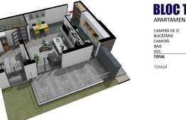 Apartament de 2 camere, 64 mp, terasa, zona exclusivista! 