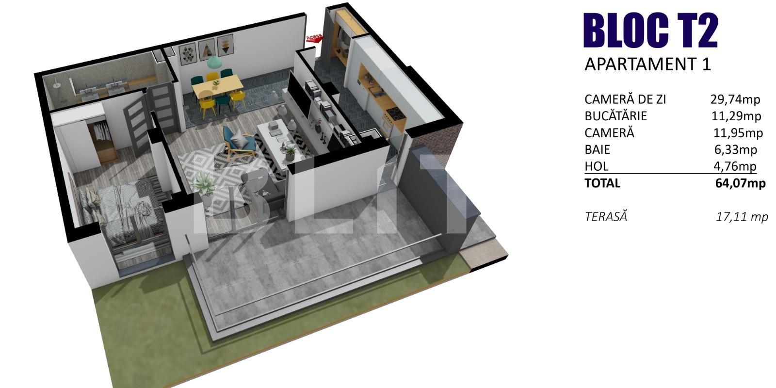 Apartament de vânzare 2 camere Floreşti - 80170AV | BLITZ Cluj-Napoca | Poza2