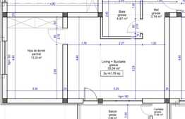 Apartament de 2 camere, 42 mp, zona Cetatii