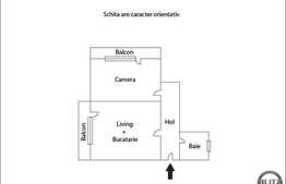 Vanzare 2 camere, 50 mp, 2 balcoane, etaj intermediar! Zona Porii! Cu parcare!