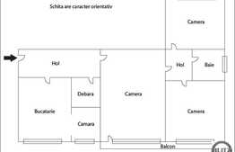 Vanzare apartament 3 camere, 59,38 mp, zona strazii Alexandru Vlahuta