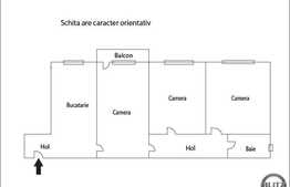 De vanzare 3 camere, zona complex Big. Loc de parcare inchiriat de la primarie!