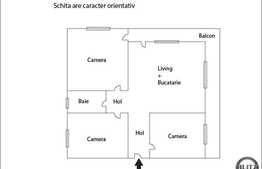 Vanzare 4 camere, 87 mp, loc de parcare, zona strazii Edgar Quinet. Semifinisat!