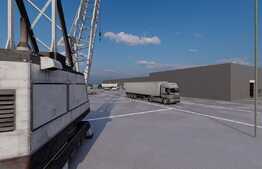 Hale pentru depozitare 600 mp utili, la cheie, cu platforma betonata 