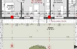 Apartament de 3 camere, 58 mp, gradina 96 mp!
