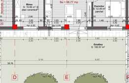 Apartament de 3 camere, 59 mp, gradina 100 mp!